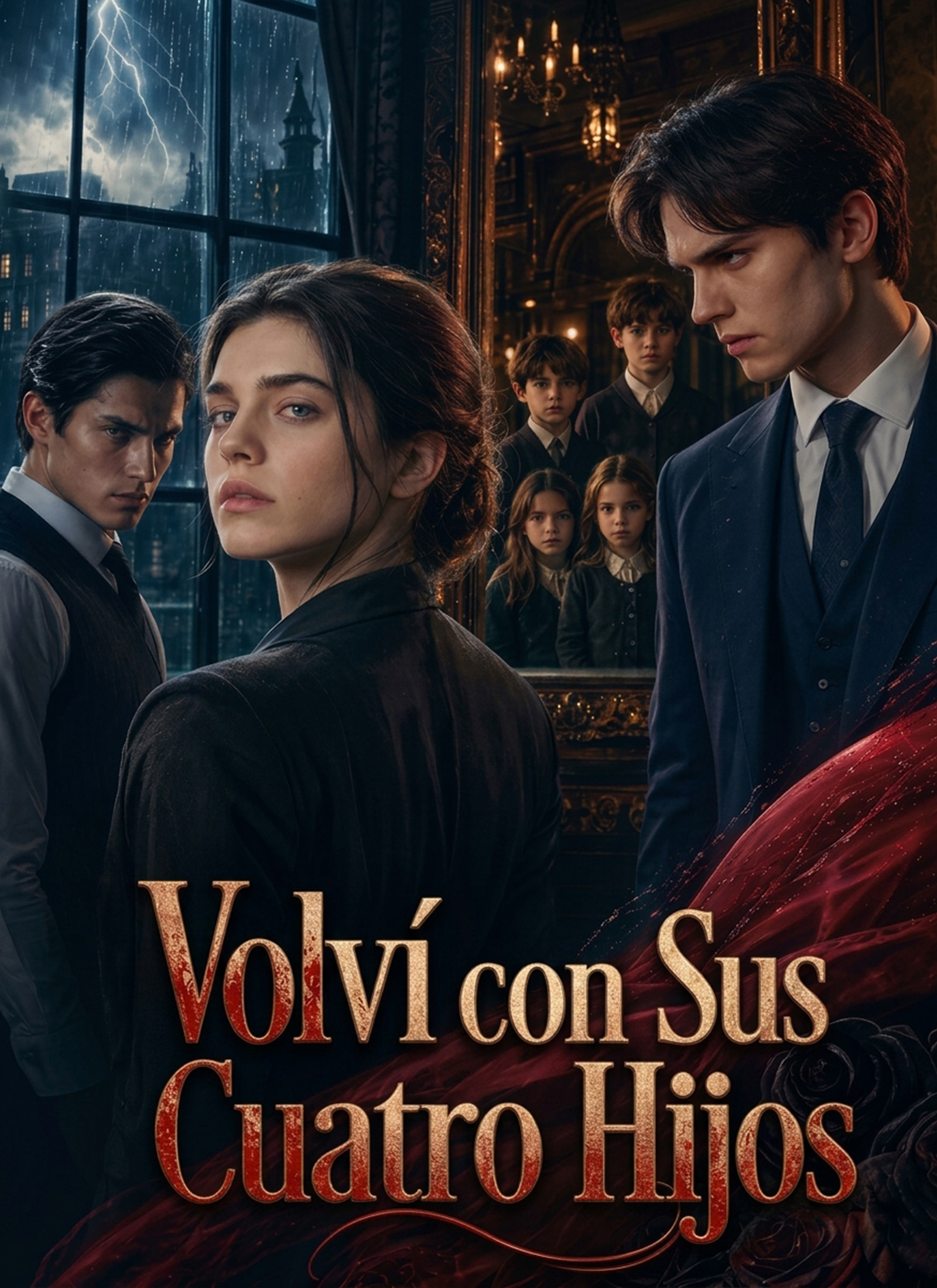 Volví con sus cuatro hijos