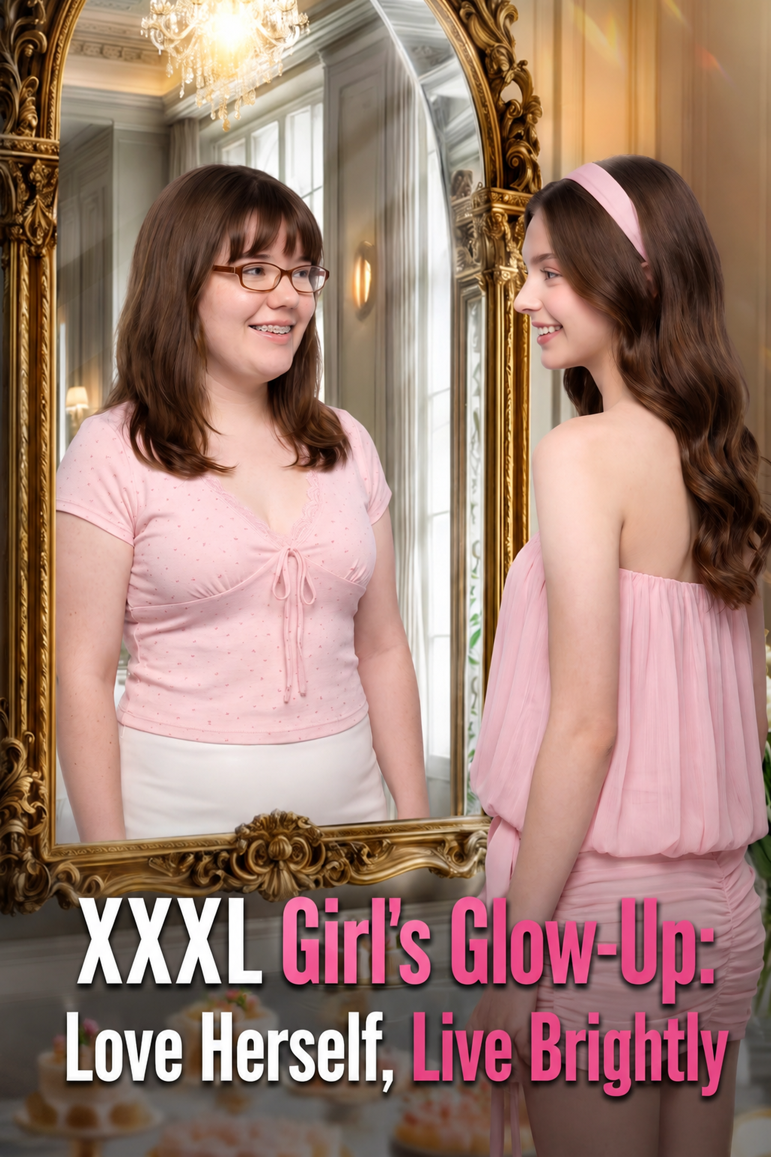 XXXL Girl's Glow-up Love Herself,Live Brightly!