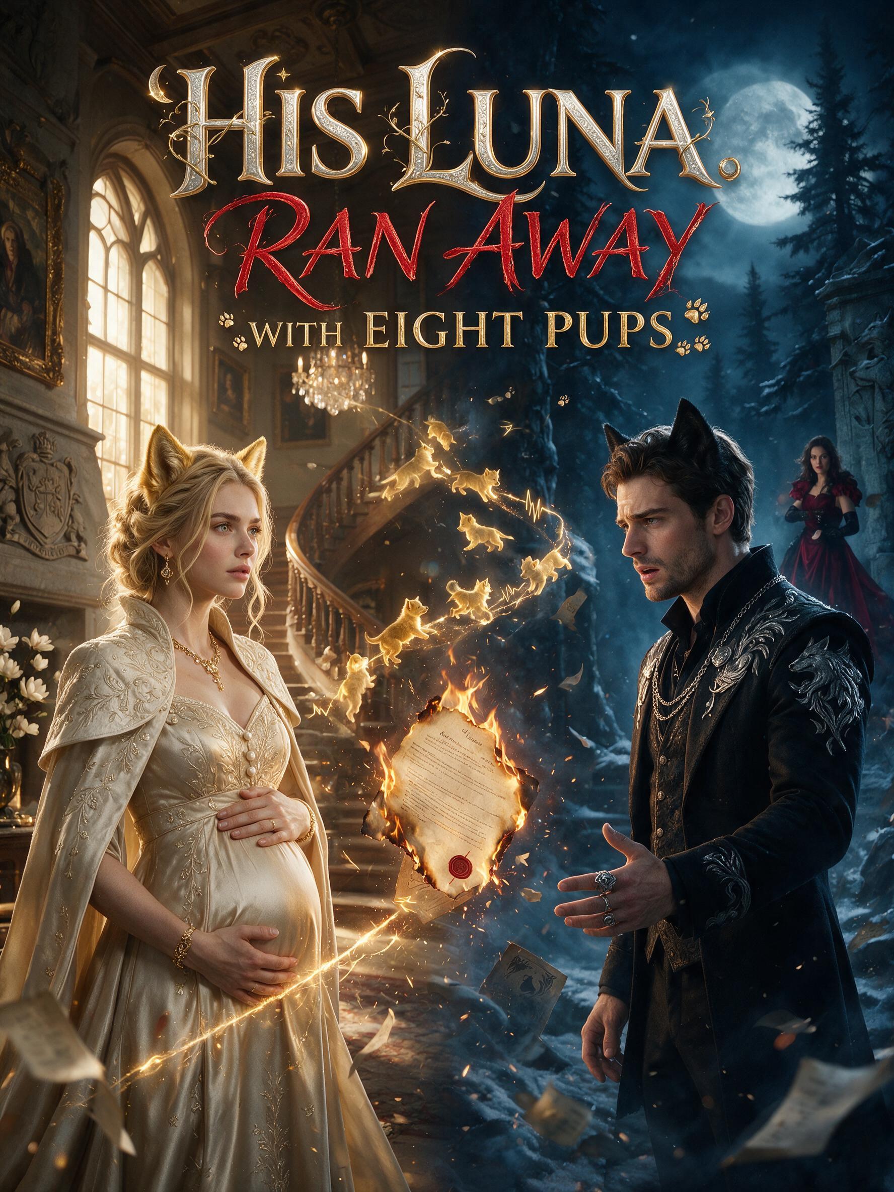 His Luna Ran Away with Eight Pups