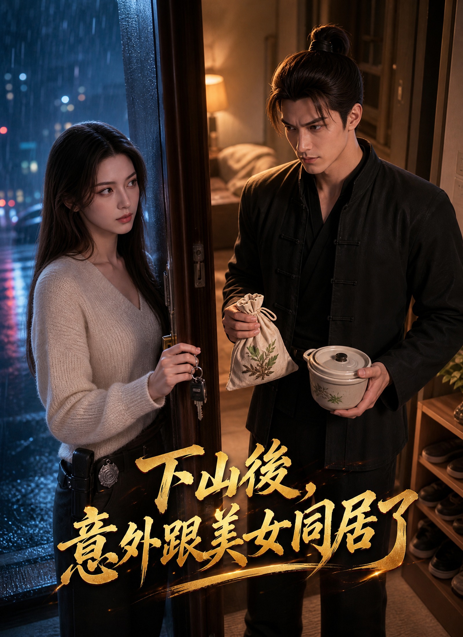 下山後，意外跟美女同居了