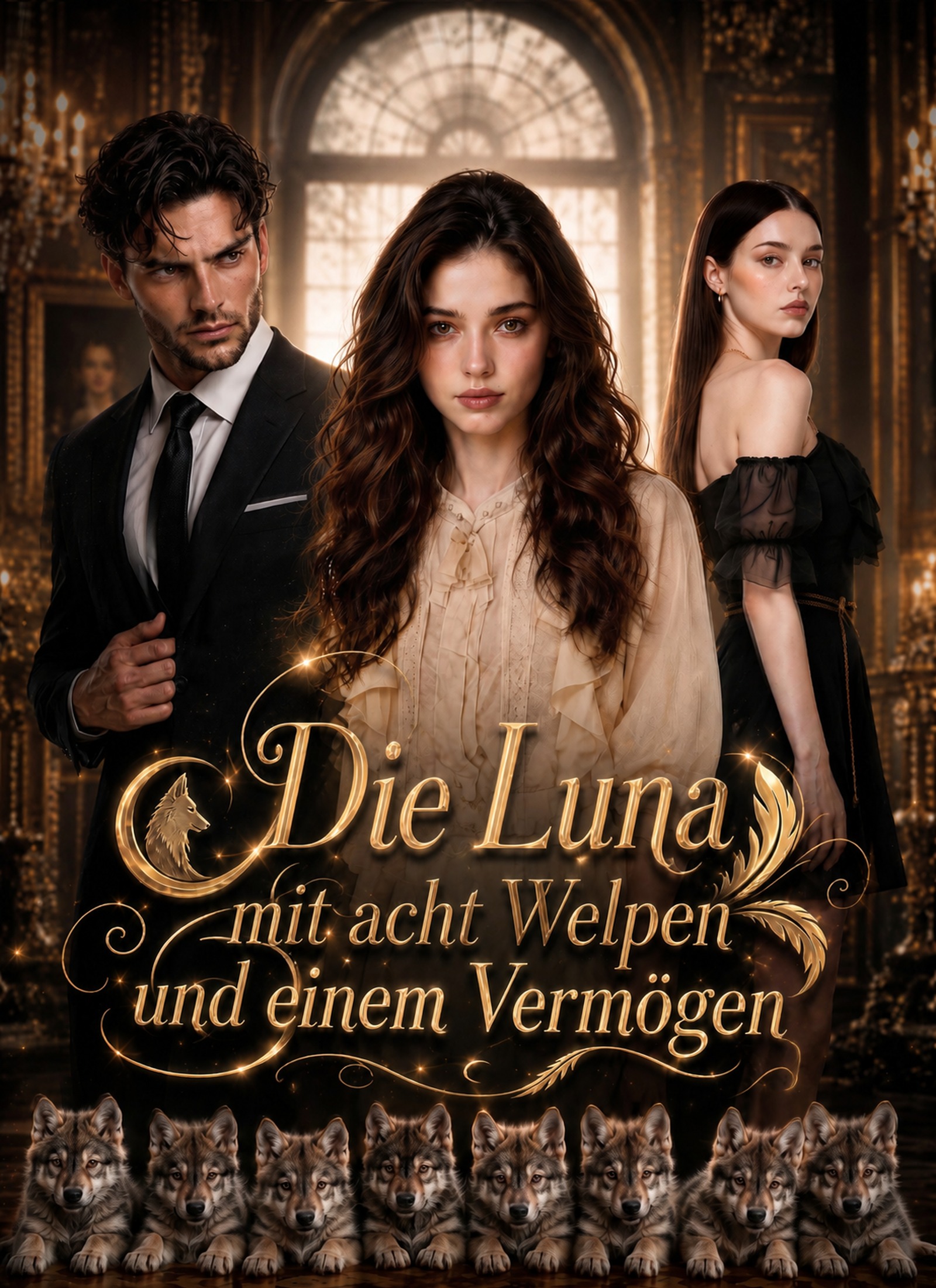 Die Luna mit acht Welpen und einem Vermögen