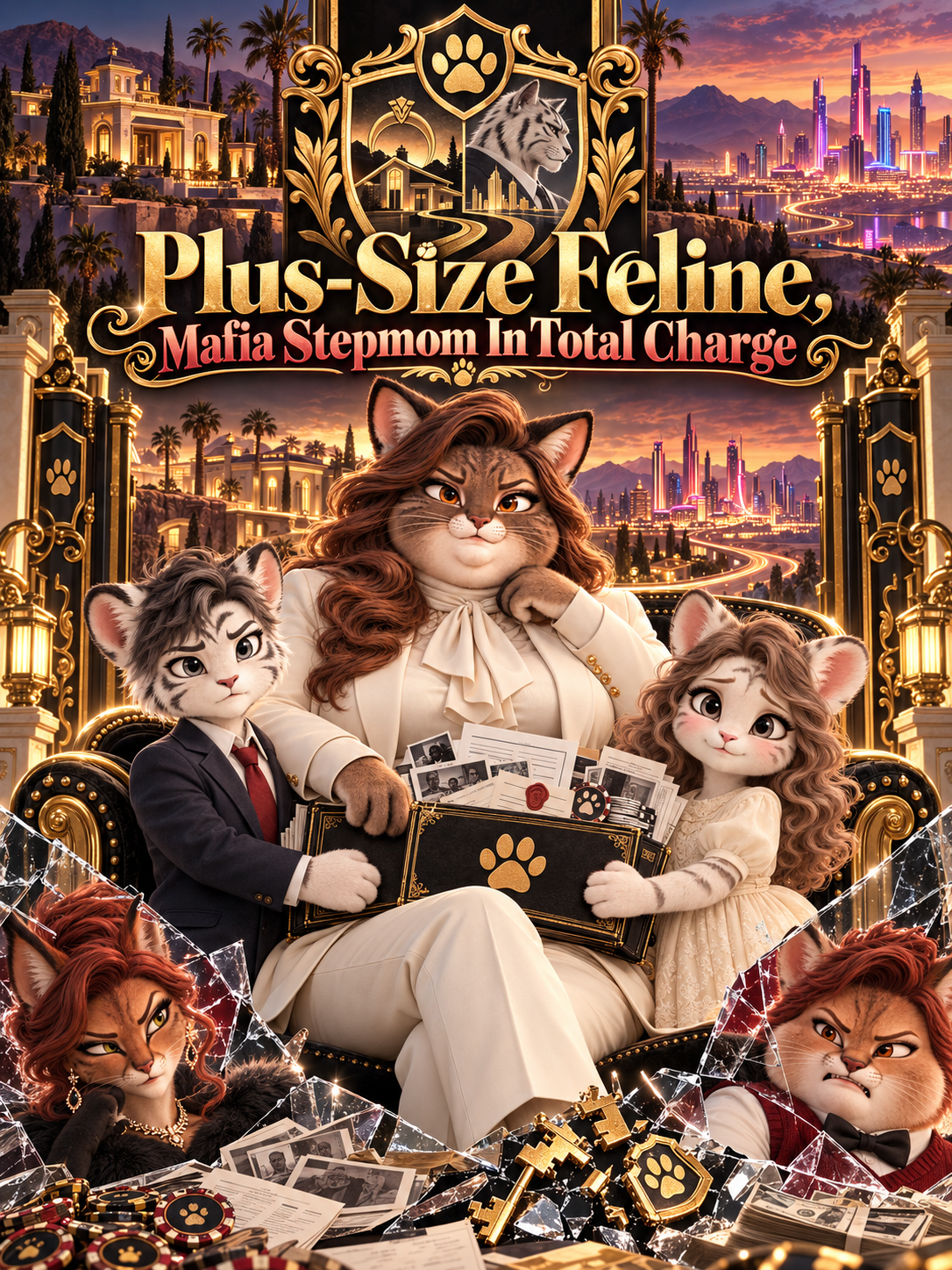 Plus-Size Feline, Mafia Stepmom In Total Charge
