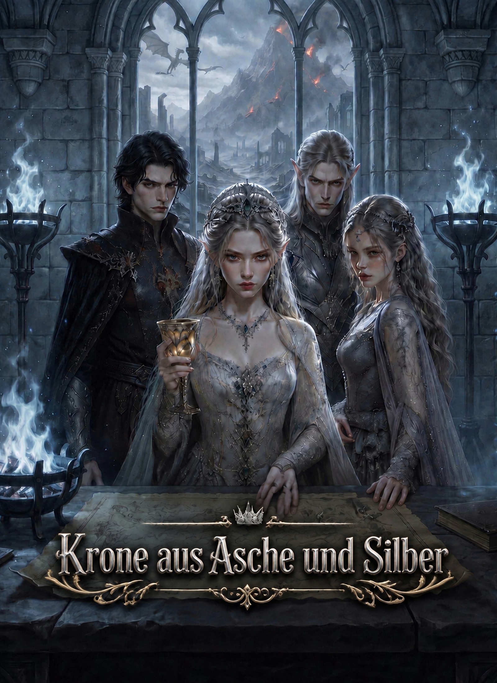 Krone aus Asche und Silber